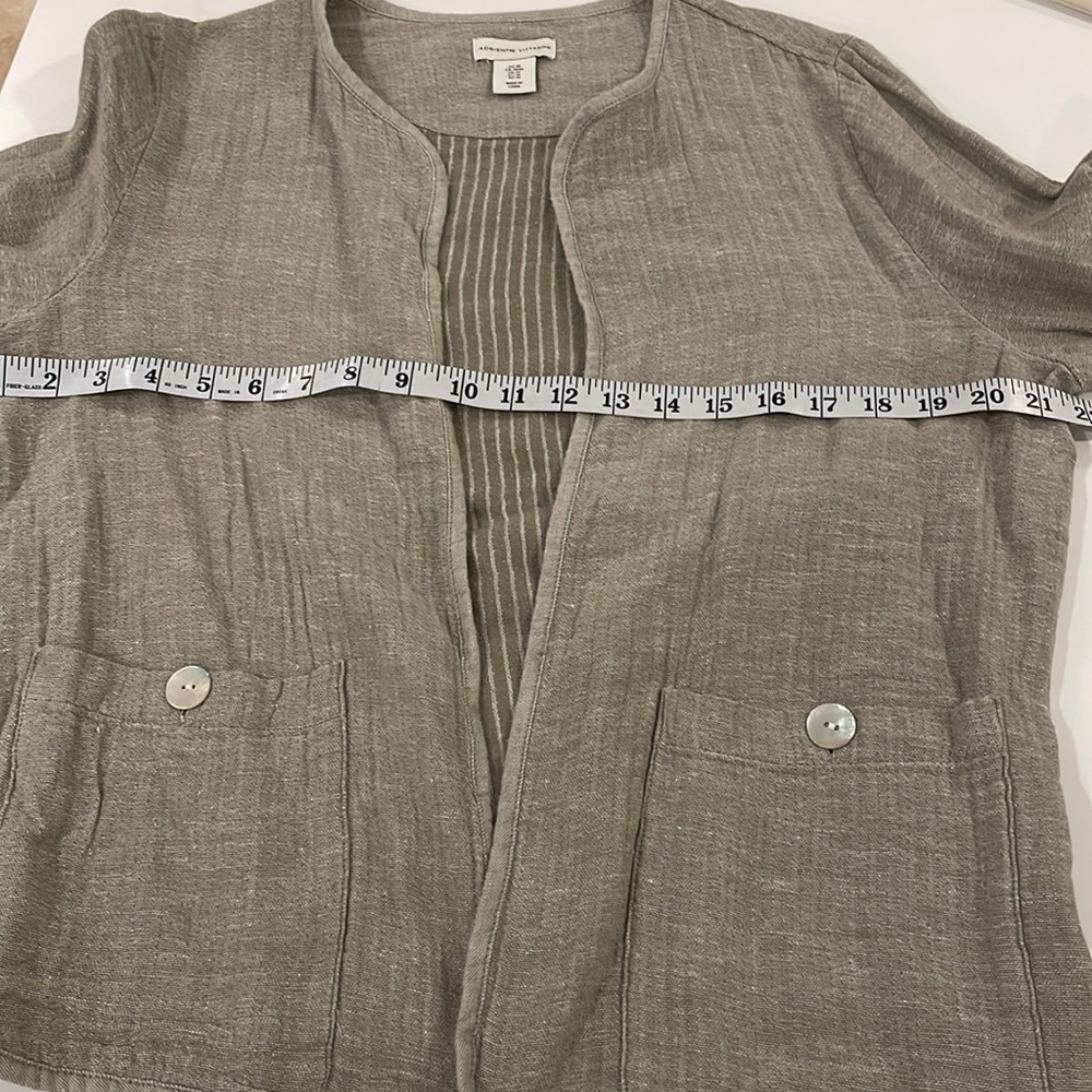 Adrienne Vittadini linen blend unstructured jacket size medium - Picture 5 of 9